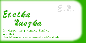 etelka muszka business card